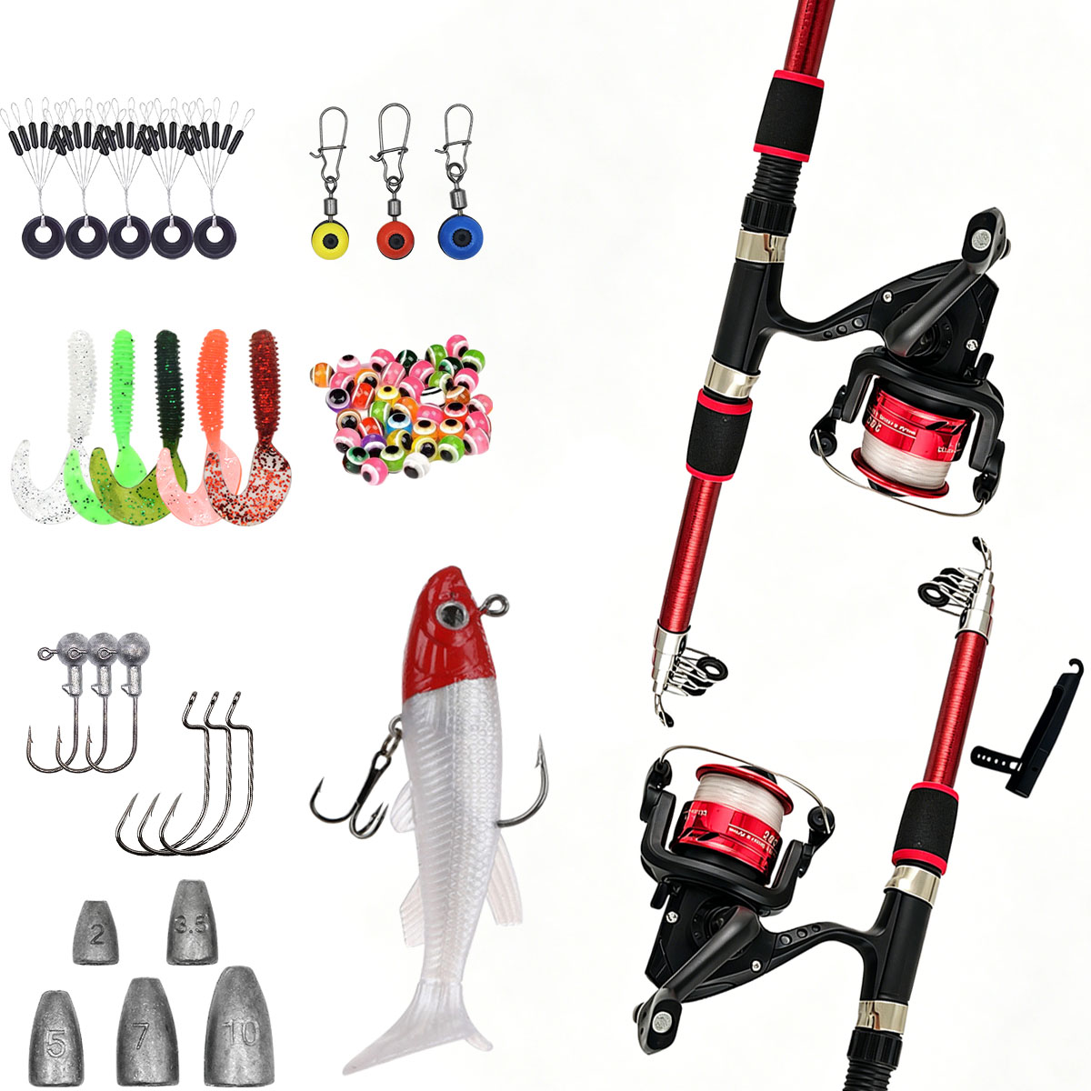 Conjunto de Vara de Pesca e Ca - Spincast Reel avaliação e preço